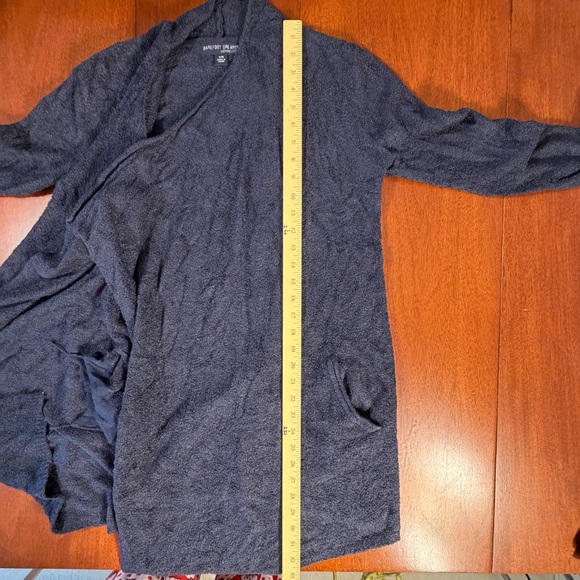 Barefoot Dreams Cozy Chic Lite Open Wrap Cardigan Women's S/M Blue Cozy Cabin - Picture 10 of 13